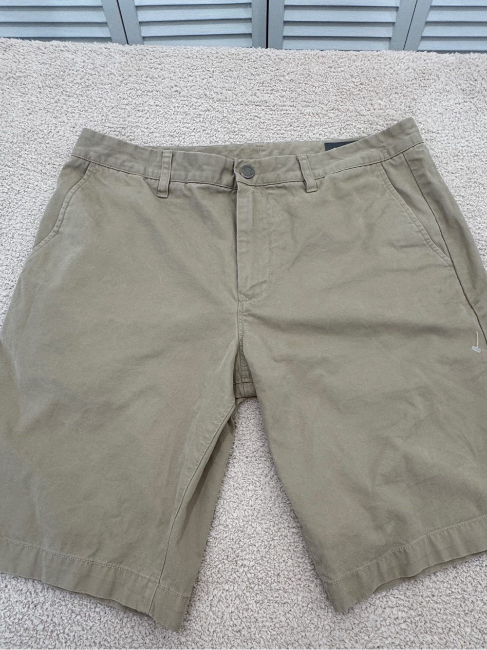 Bonobos Khaki Cotton Chino Shorts Size 35 Tailored Fit